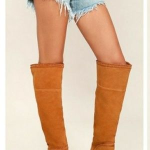 Report Liola high knee - over the knee suede heels